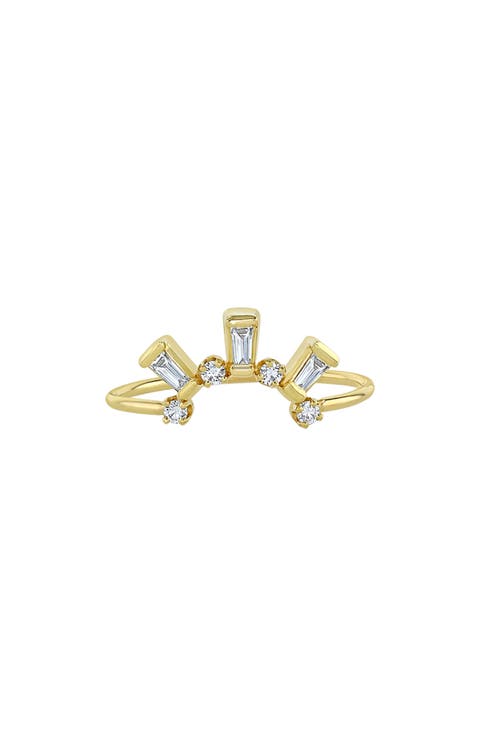 Diamond Baguette Arch Ring