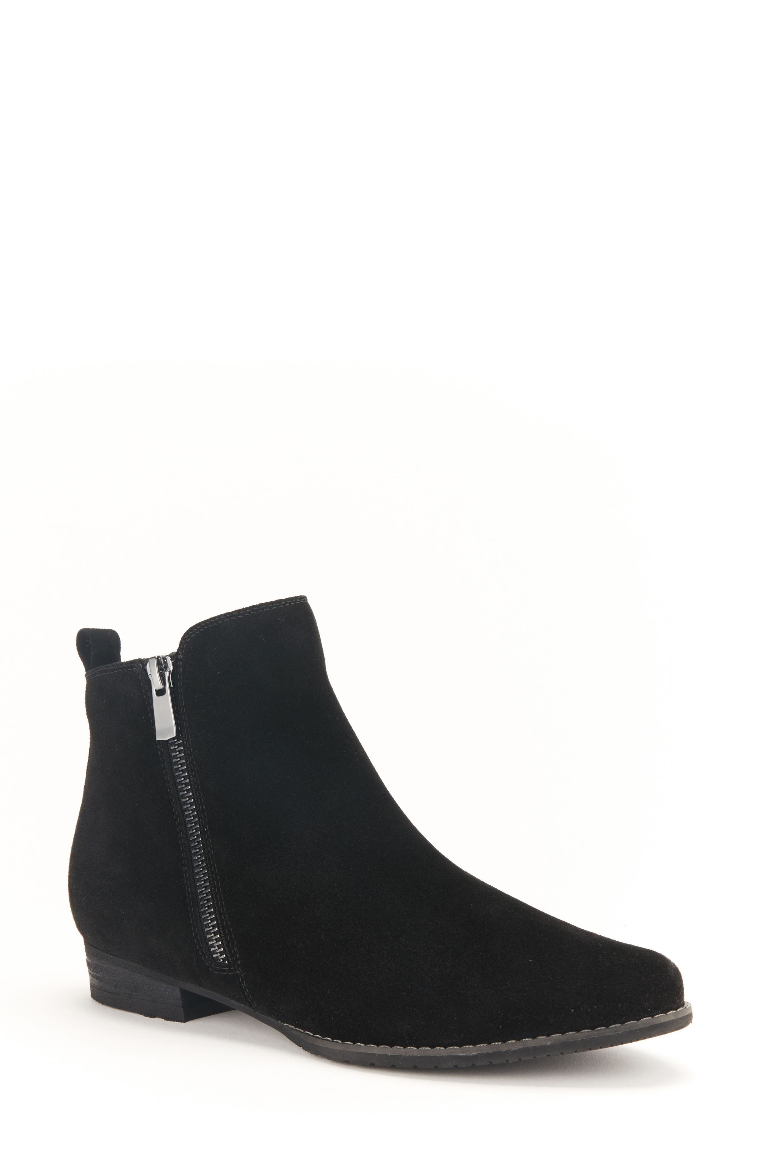 Lynne Waterproof Bootie, Main, color, BLACK SUEDE