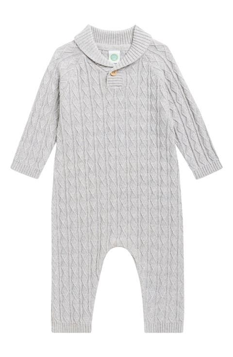Diamond Stitch Sweater Knit Romper (Baby)