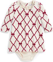 Ralph Lauren Kids' Ribbon Print Velour Dress & Bloomer