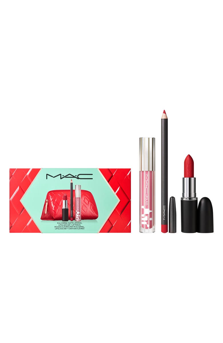 MAC Cosmetics Trending Tomorrow Lip Trio Gift Set $76 Value, Main, color, Red