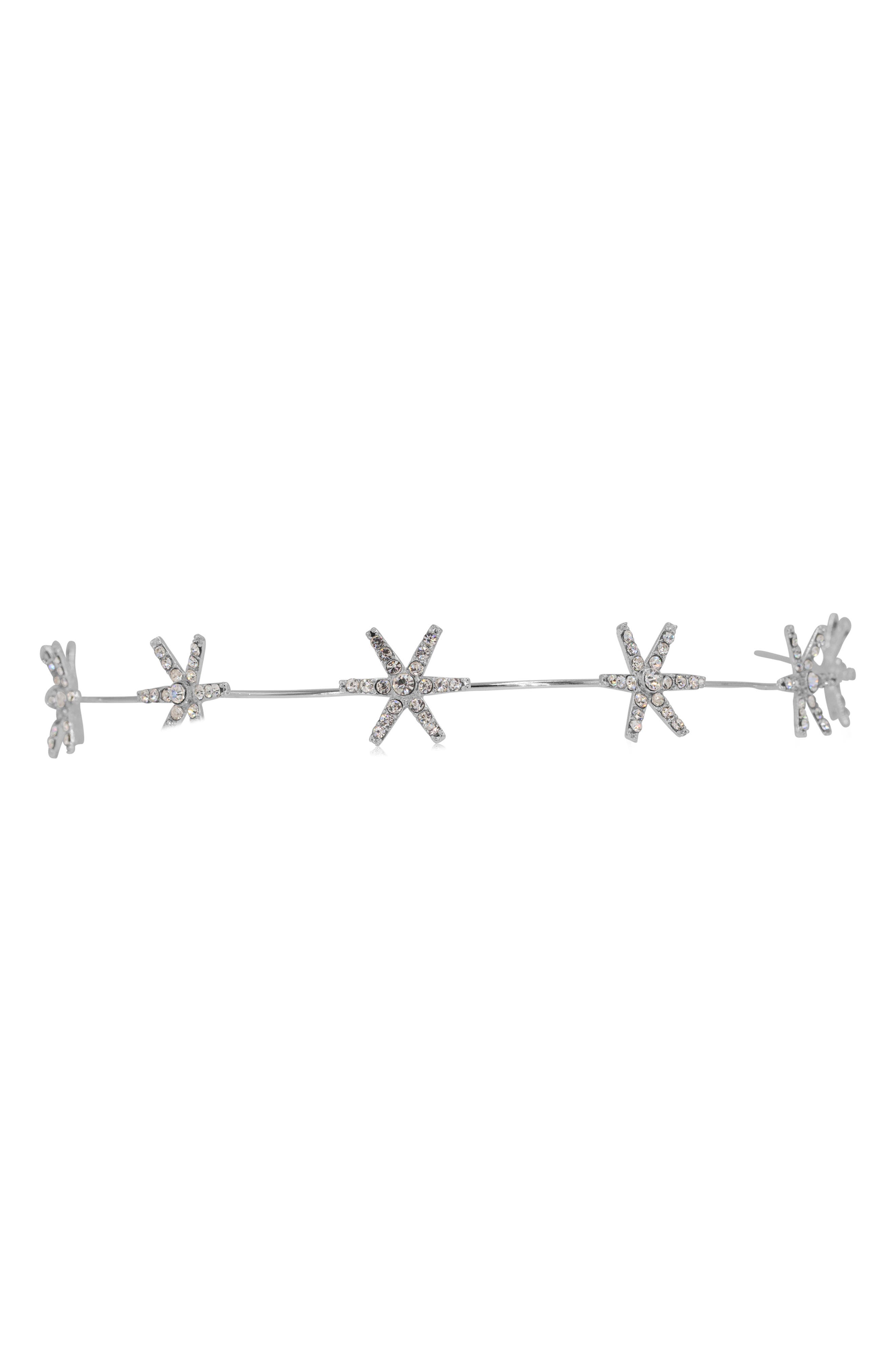 Brides & Hairpins Analia Star Headband in Silver 