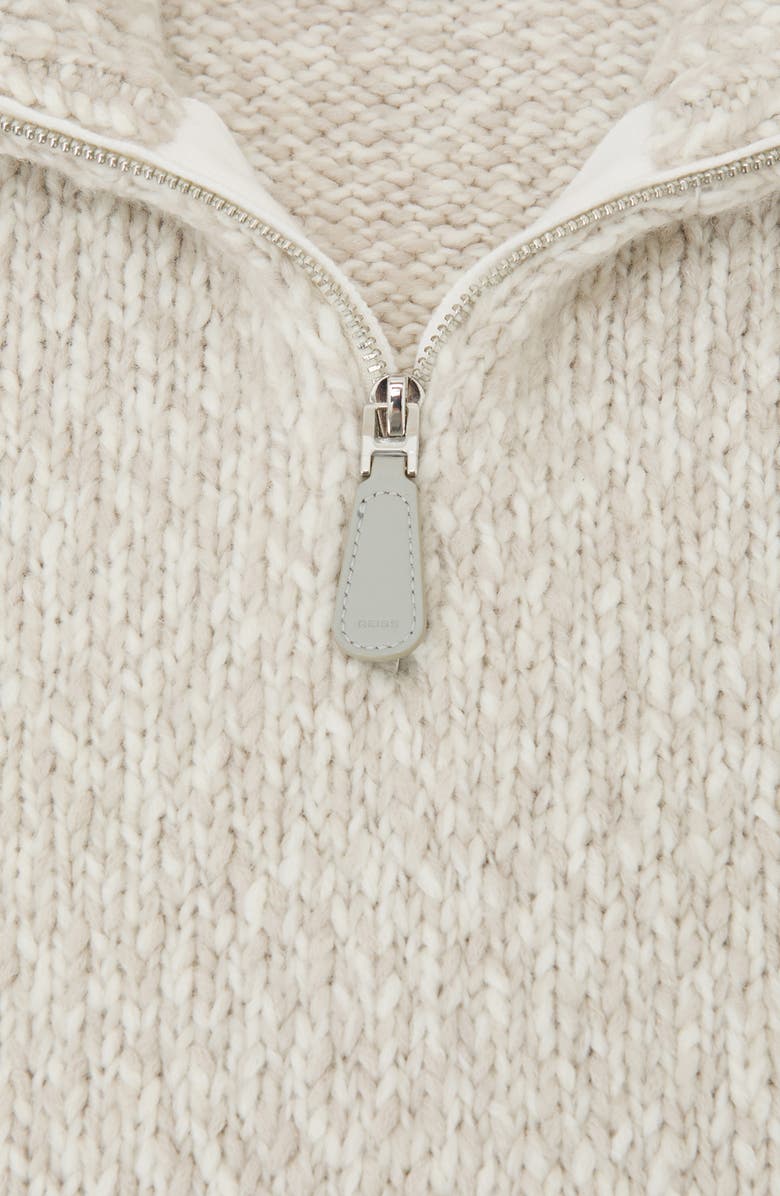 Reiss Seb Marled Quarter Zip Sweater, Alternate, color, Grey Marl