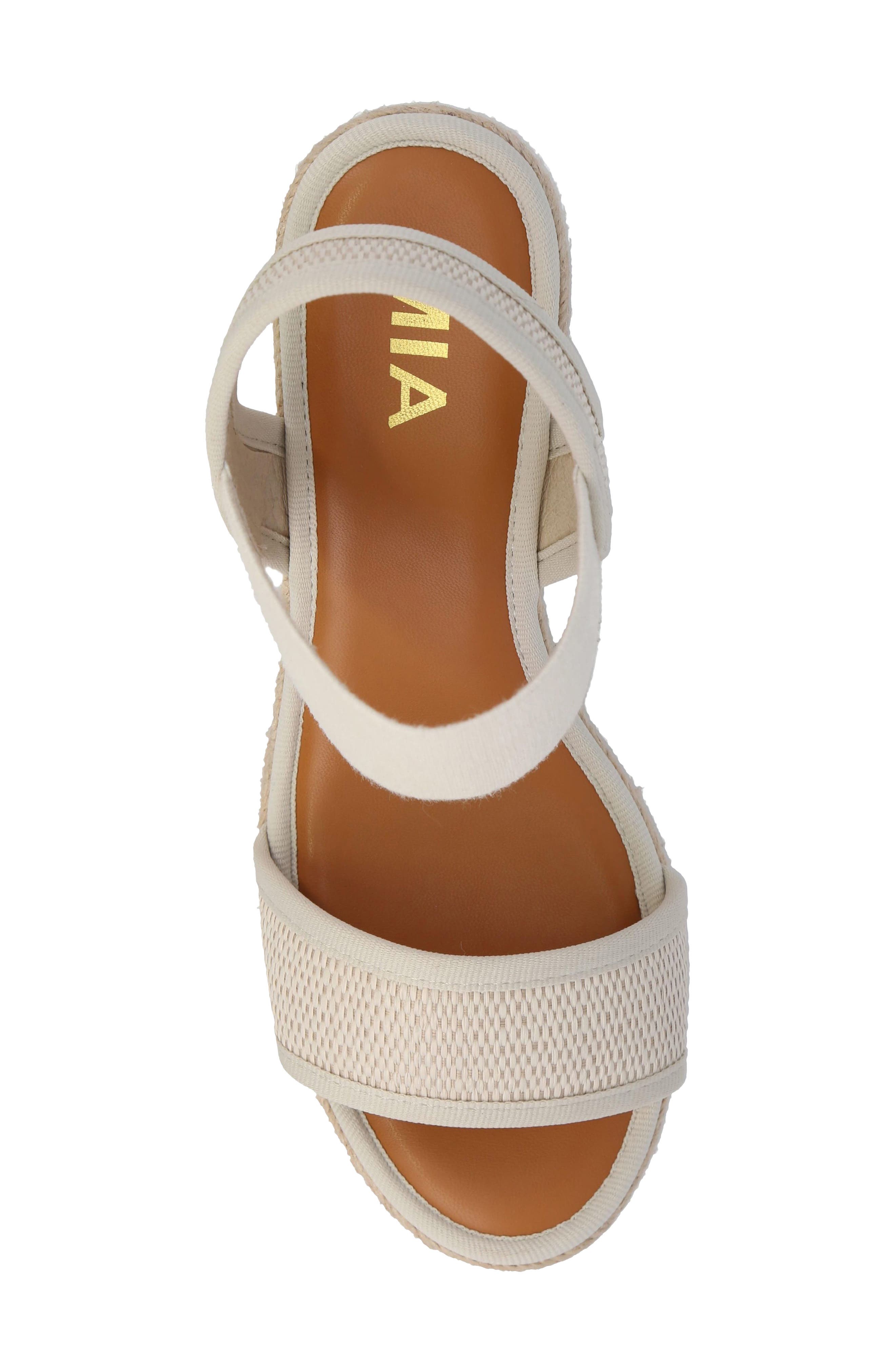 MIA Berniece Platform Wedge Sandal, Alternate, color, Bone
