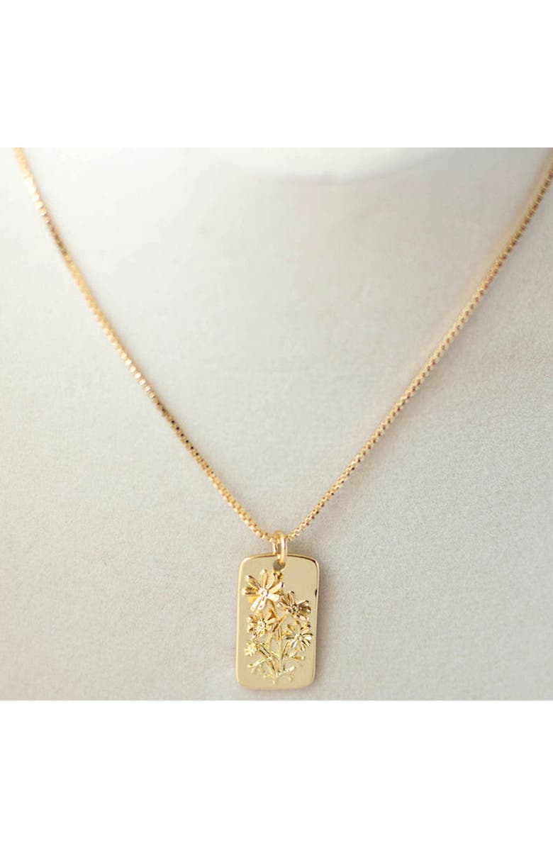 Ivy & Pearl Co. Blooming Grace Pendant, Main, color, Gold