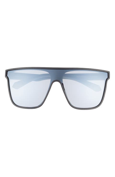 140mm Mirrored Flat Top Sunglasses