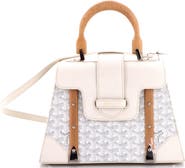 Pre-Owned Goyard Saigon Top Handle Bag Coated Canvas with Leather PM