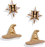 Alex and Ani Harry Potter Hogwarts & Sorting Hat Earring set of 2