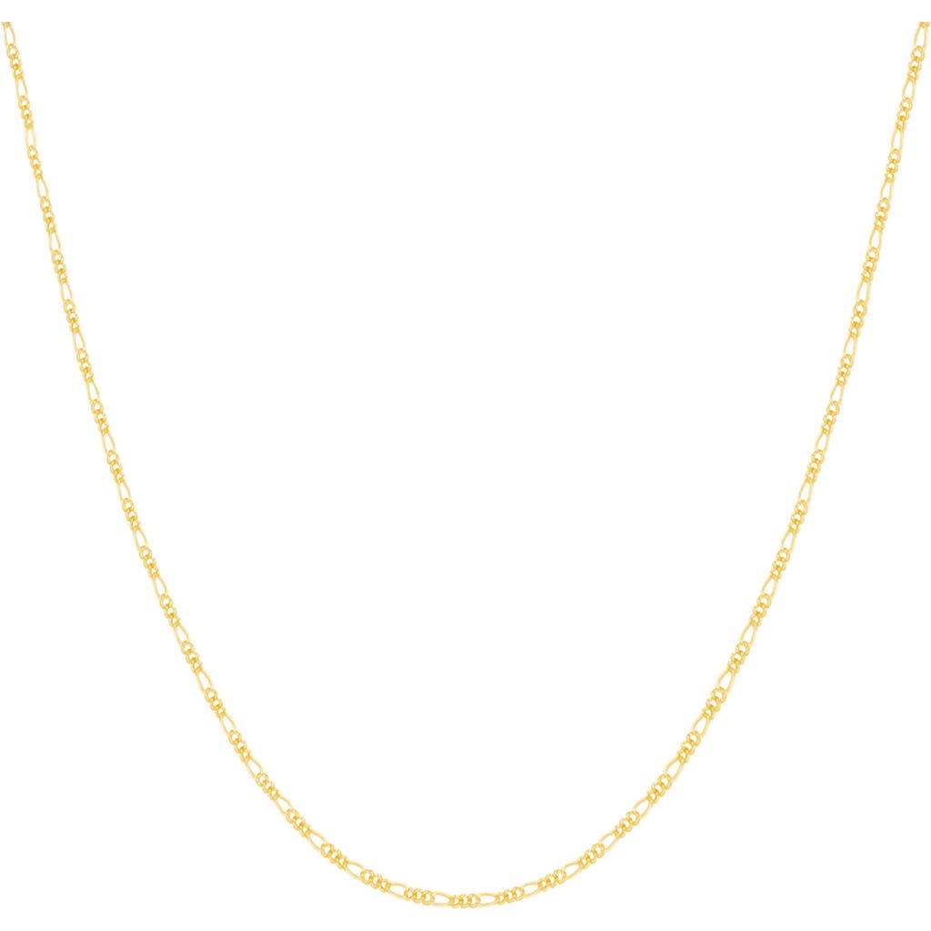Donatello Gian Gold-plated Sterling Silver Thin Figaro Necklace In Gold