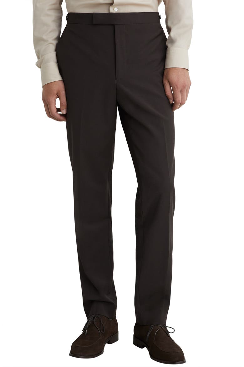 Dream Tailored Fit Wool Blend Trousers, Main, color, CHOCOLATE BROWN
