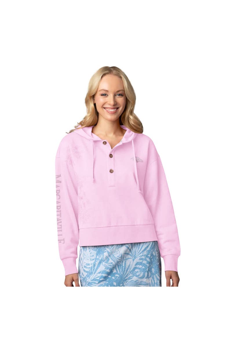 Margaritaville Women's Margaritaville Pink Baltimore Ravens Island Dream Solid Pullover Hoodie, Main, color, Pink