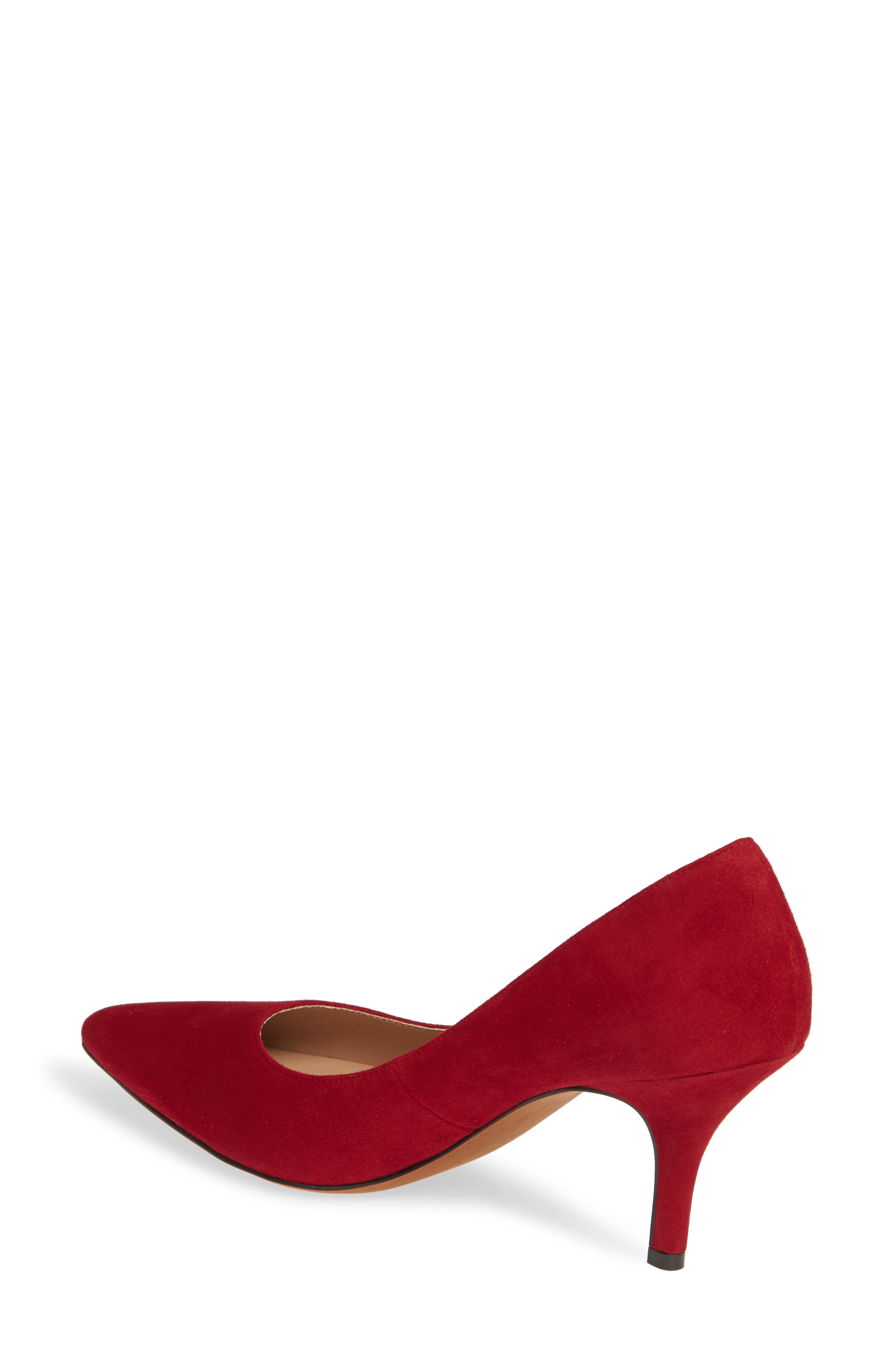 Peggy Pump, Alternate, color, RED SUEDE