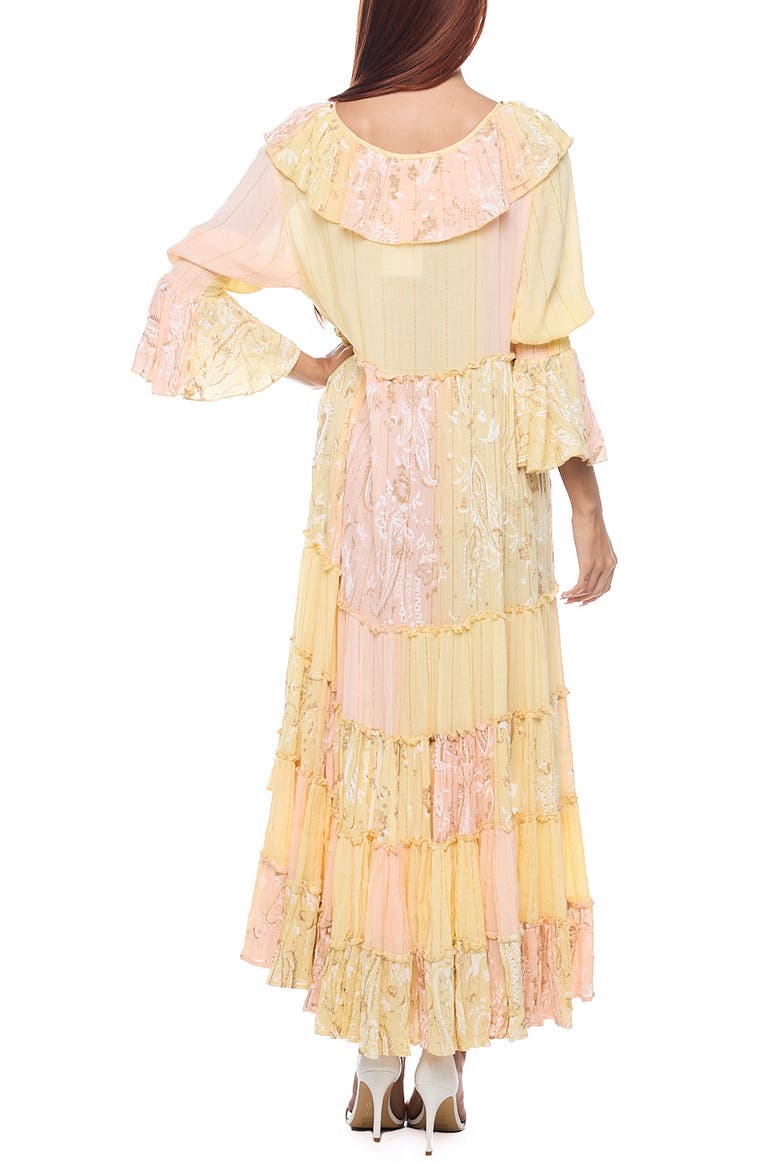 Long Sleeve High-Low Maxi Dress, Alternate, color, YELLOW