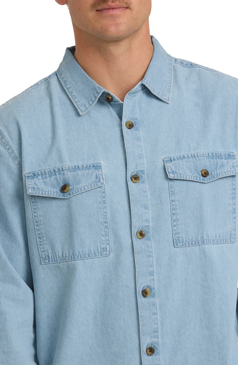 Billabong Bong Days Cotton Corduroy Button-Up Shirt, Alternate, color, Cool Blue