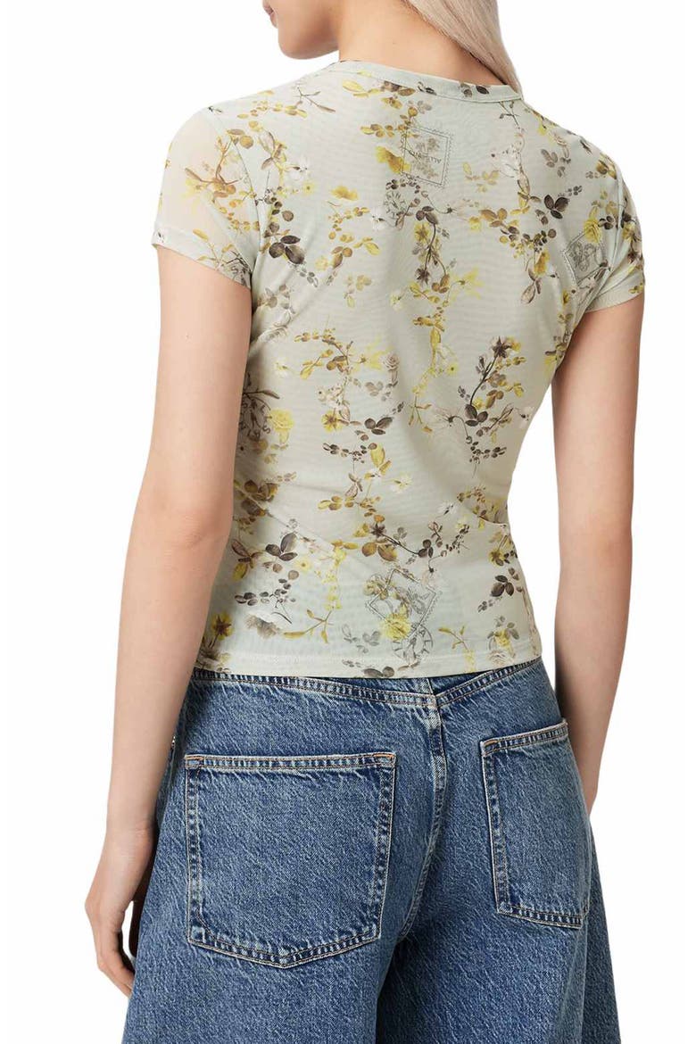 Ellie Floral Mesh Top, Alternate, color, CARMEL STEM GREEN