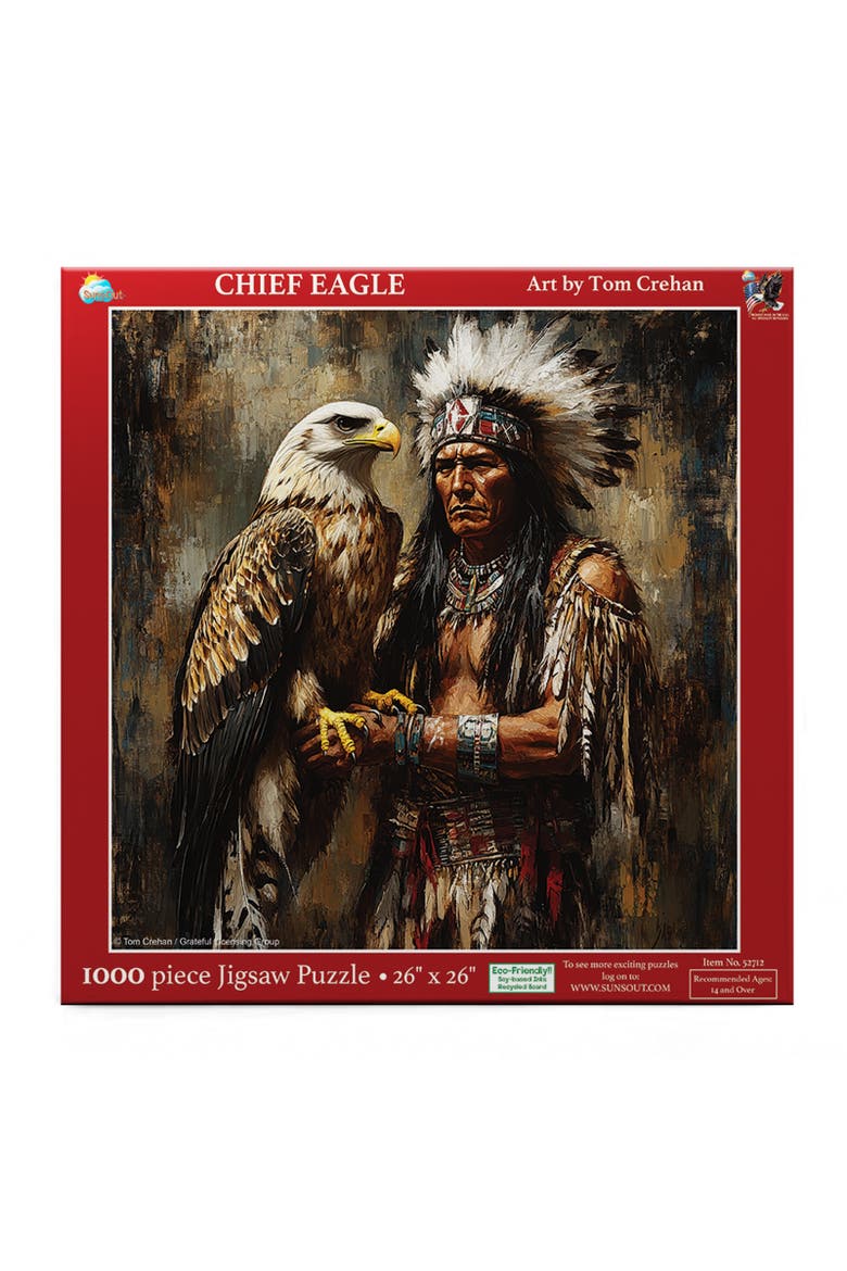 Chief Eagle 1000 piece Jigsaw Puzzle for Adults, Alternate, color, Multicolor