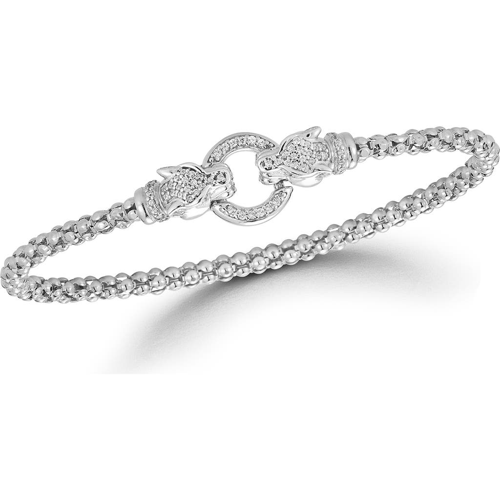 Shop Chloe & Madison Chloe And Madison Panther Bracelet In Silver
