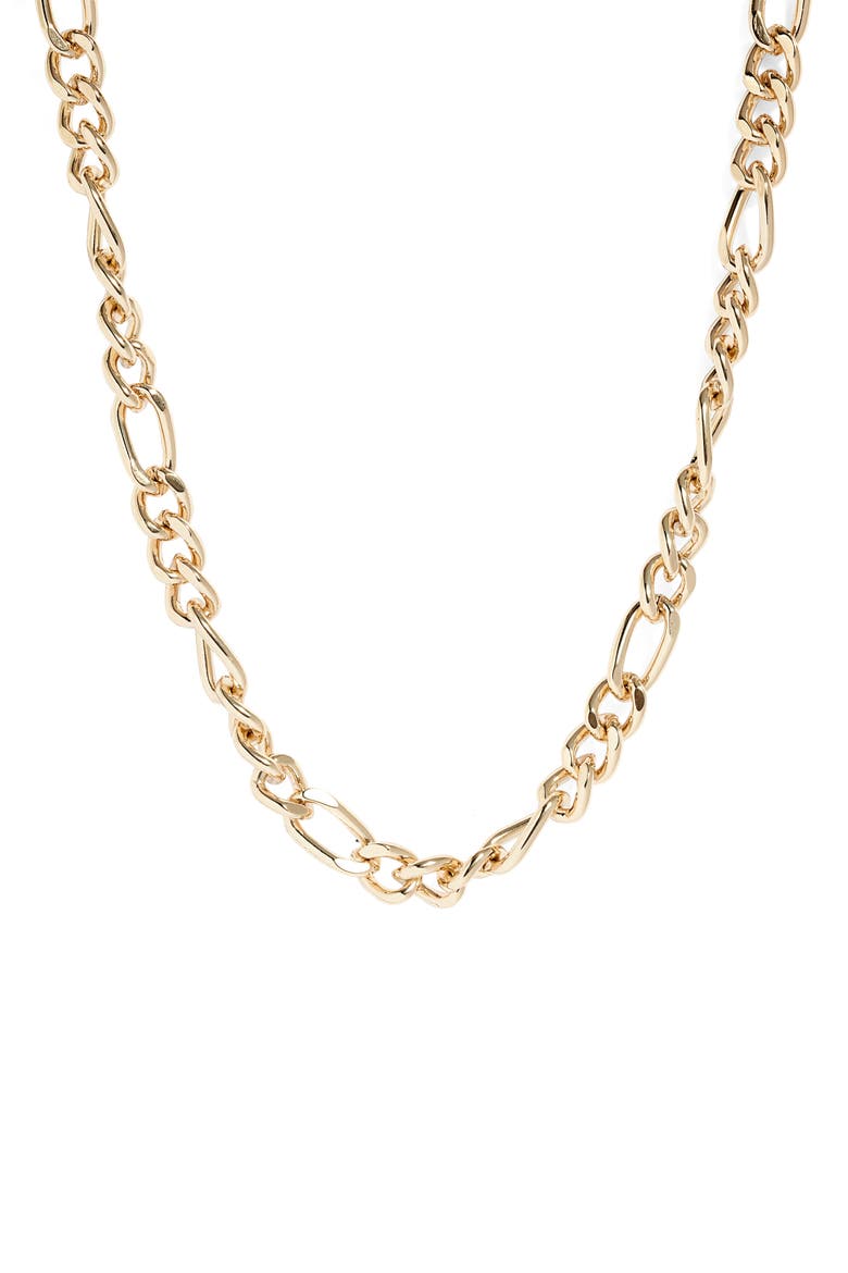 Open Curb Chain Necklace, Main, color, GOLD