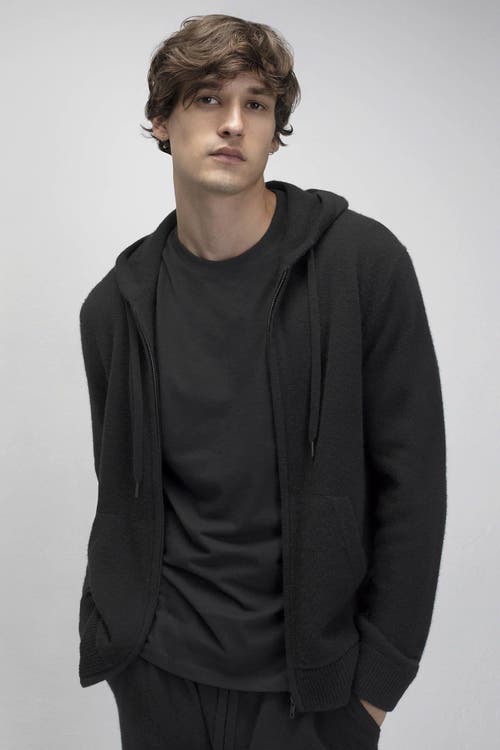 Naked Cashmere Jake Zip-up Cashmere Hoodie In Black