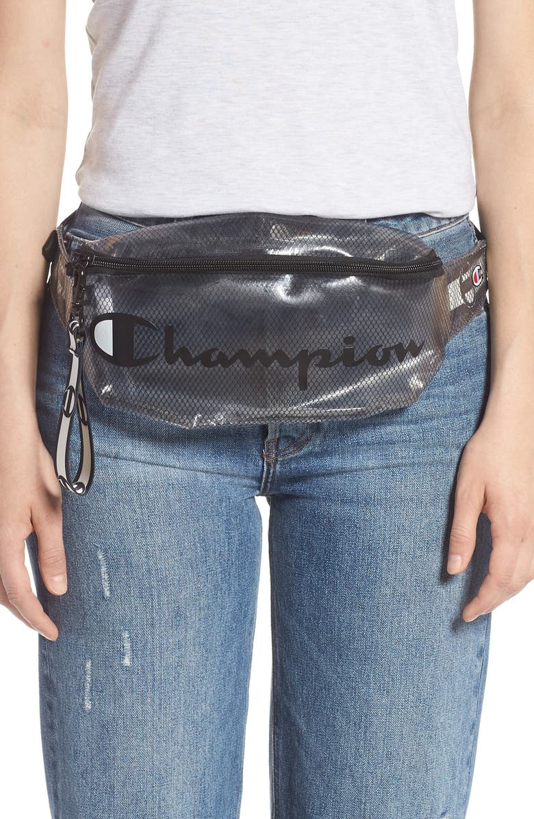 Champion Prime Logo Clear Belt Bag, Alternate, color,