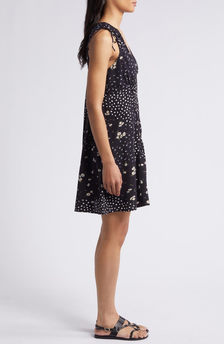 Lucky Brand Floral Shirred Minidress, Alternate, color, 