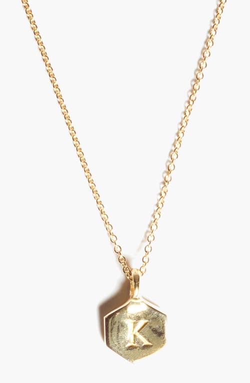 Odette New York Monogram Charm Necklace In Letter K