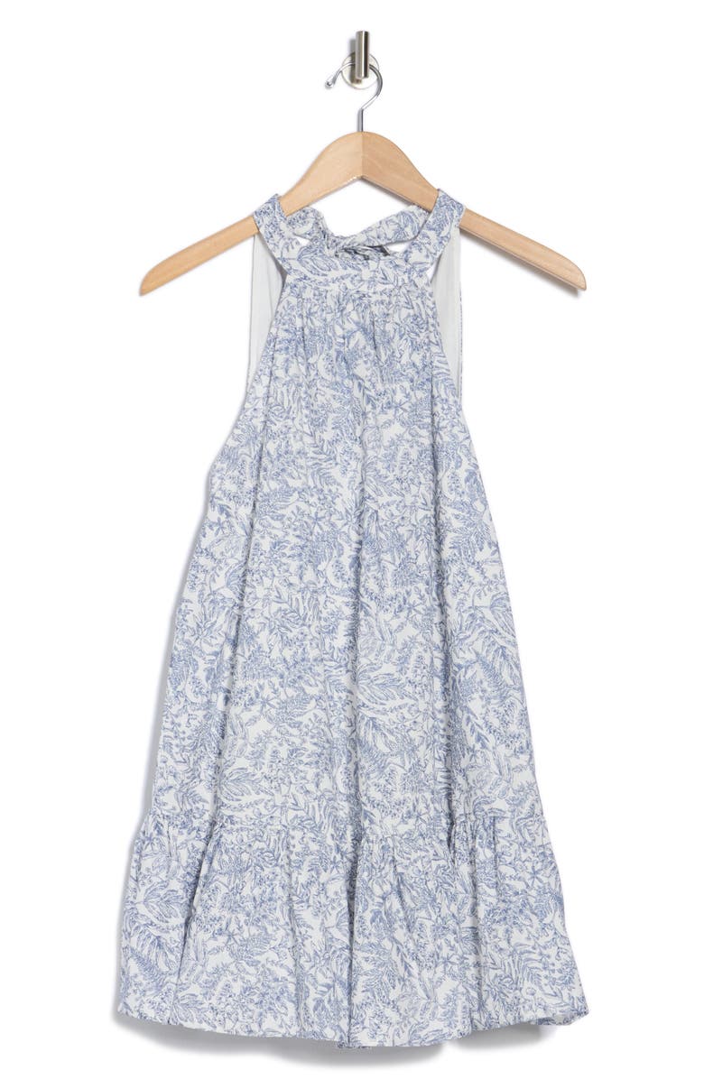 Lush Halter Ruffle Hem Minidress, Alternate, color, 