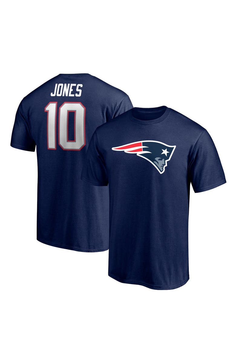 FANATICS Men's Fanatics Branded Mac Jones Navy New England Patriots Player Icon T-Shirt, Main, color, 