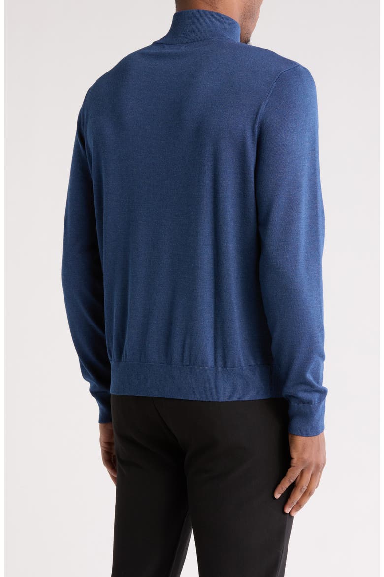 Solid Quarter Zip Pullover, Alternate, color, DENIM BLUE