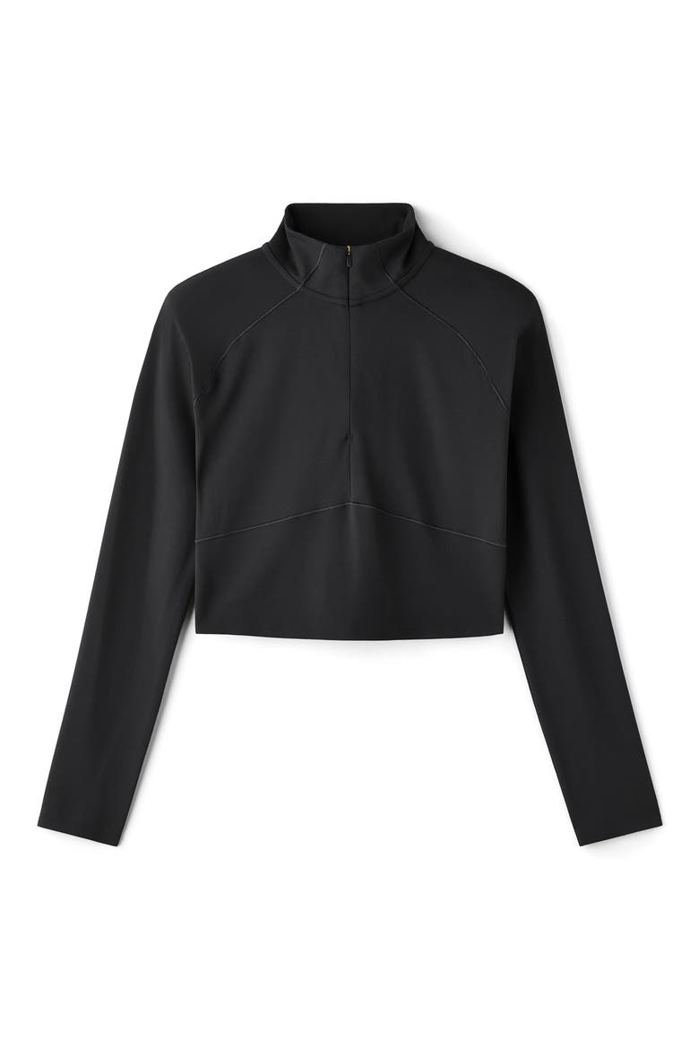 Revive Quarter Zip Pullover, Alternate, color, PURE BLACK