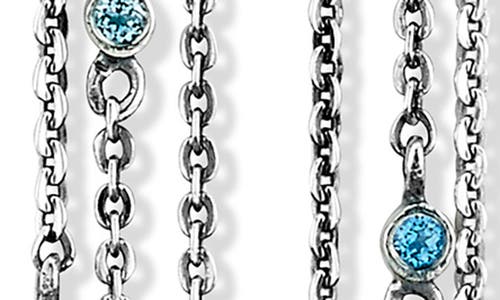 Samuel B. Blue Topaz Drop Earrings