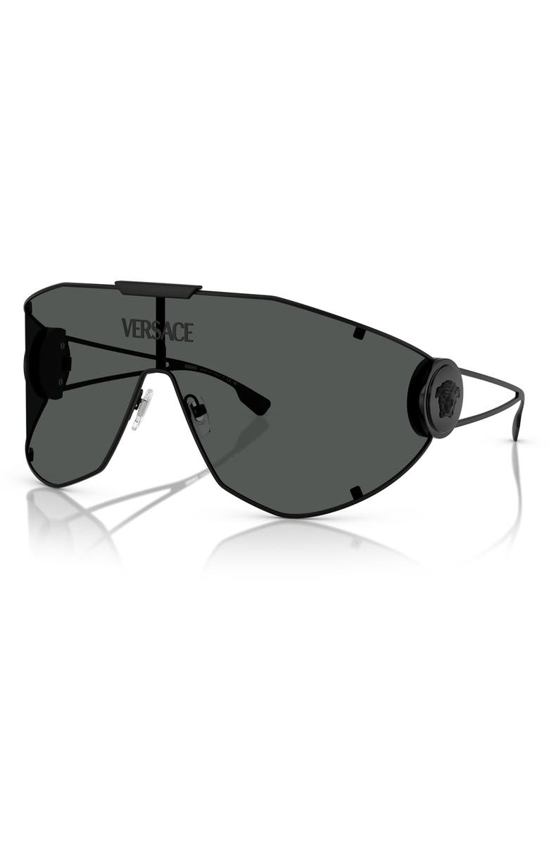 Versace Medusa Medallion 142mm Shield Sunglasses, Alternate, color, 