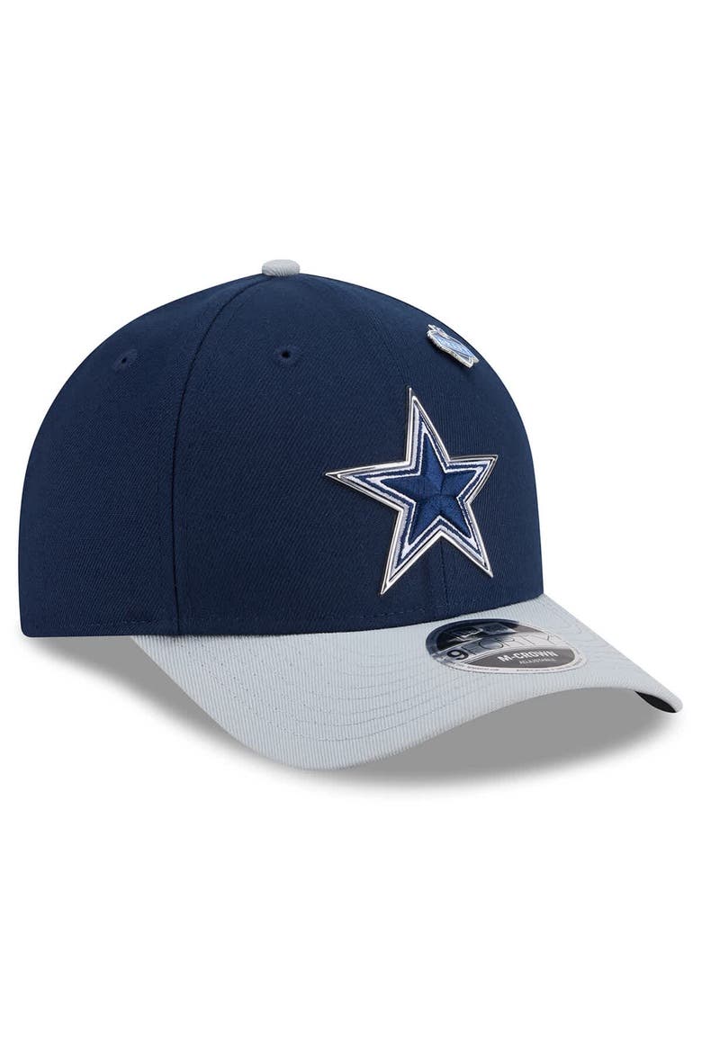 Men's New Era  Navy/Silver Dallas Cowboys 2026 NFL Draft 9FORTY M-Crown Adjustable Hat, Alternate, color, Navy