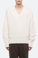 Helmut Lang Giunon V-Neck Organic Cotton Sweater