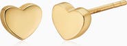 Oradina 14K Gold Sweet Heart Studs