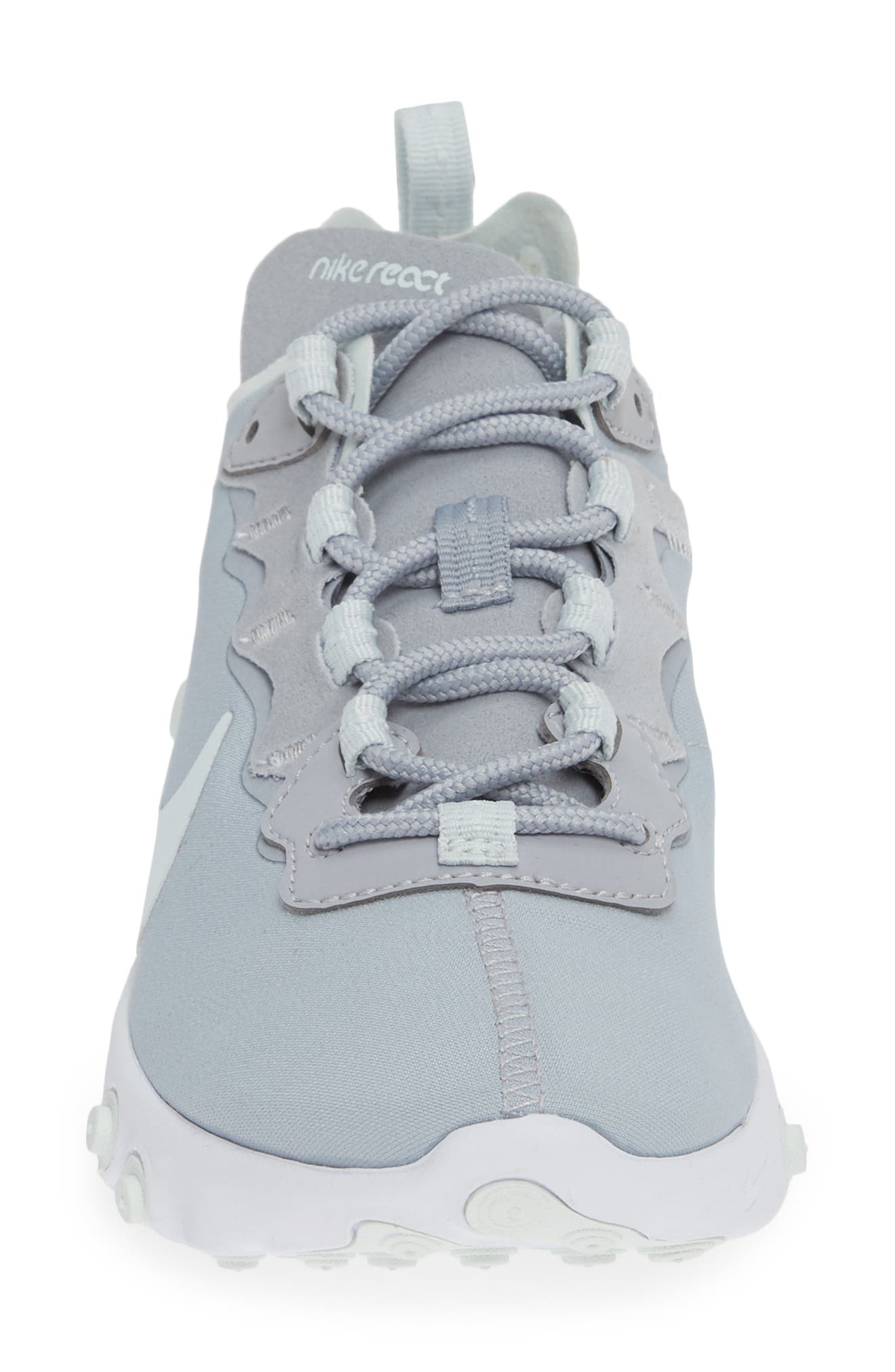 React Element 55 Sneaker, Alternate, color, WOLF GREY/ GHOST AQUA/ WHITE