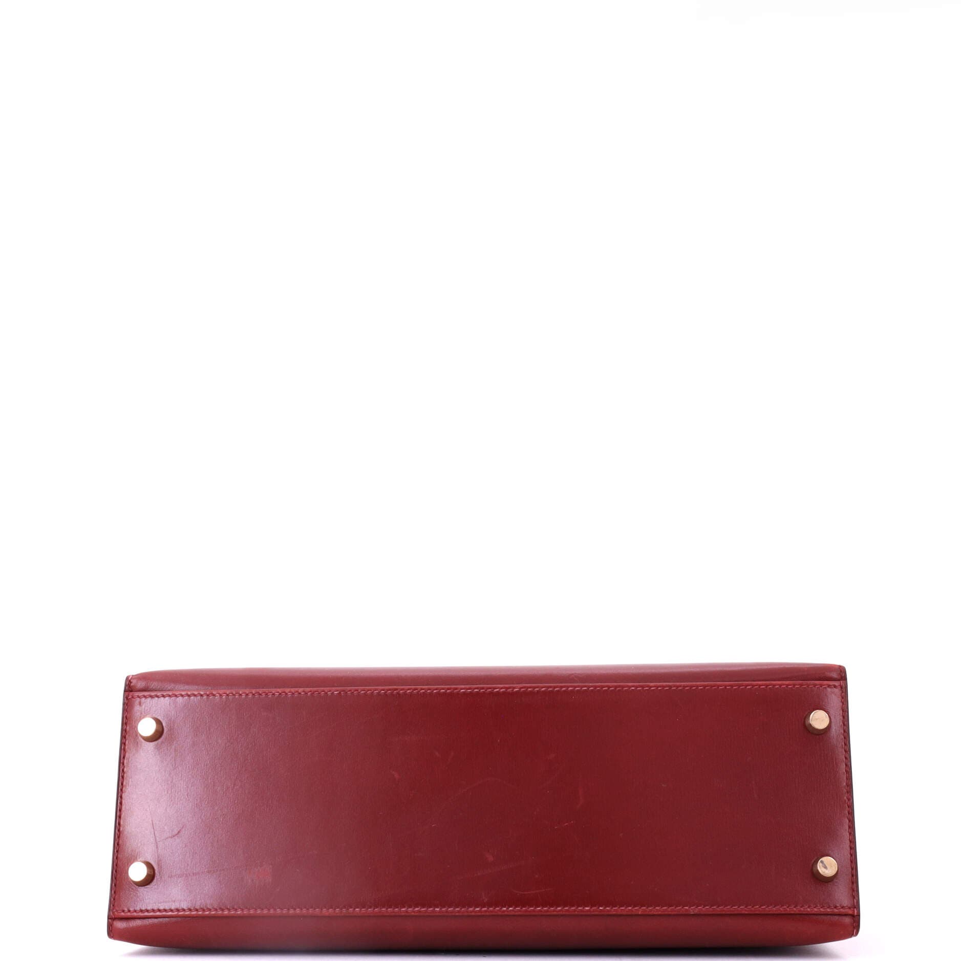 Pre-Owned Hermes Kelly Handbag Red Box Calf with Gold Hardware 32, Alternate, color, Rouge H