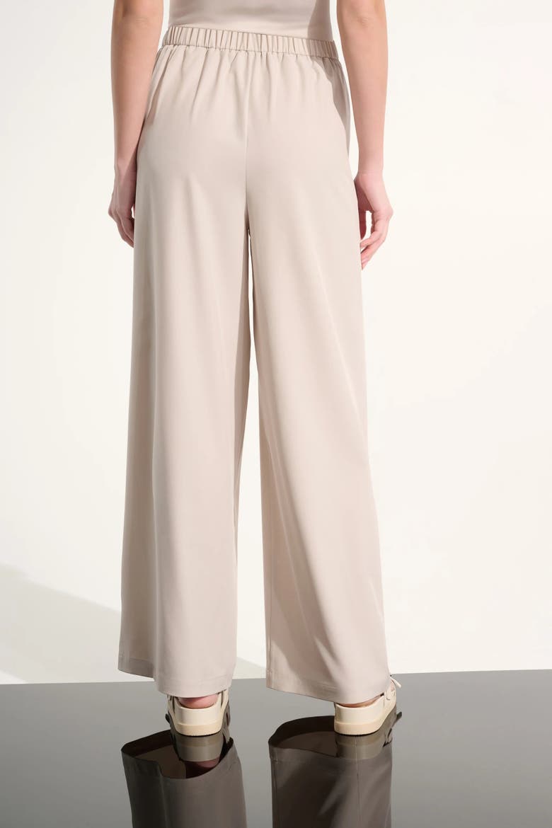 Stretch Woven Pull-On Wide Leg Pants, Alternate, color, Moonstone