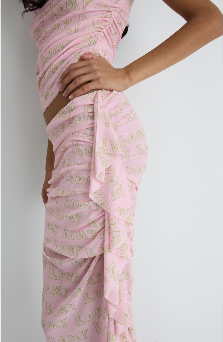Romy Echo Skirt, Alternate, color, Pink Print