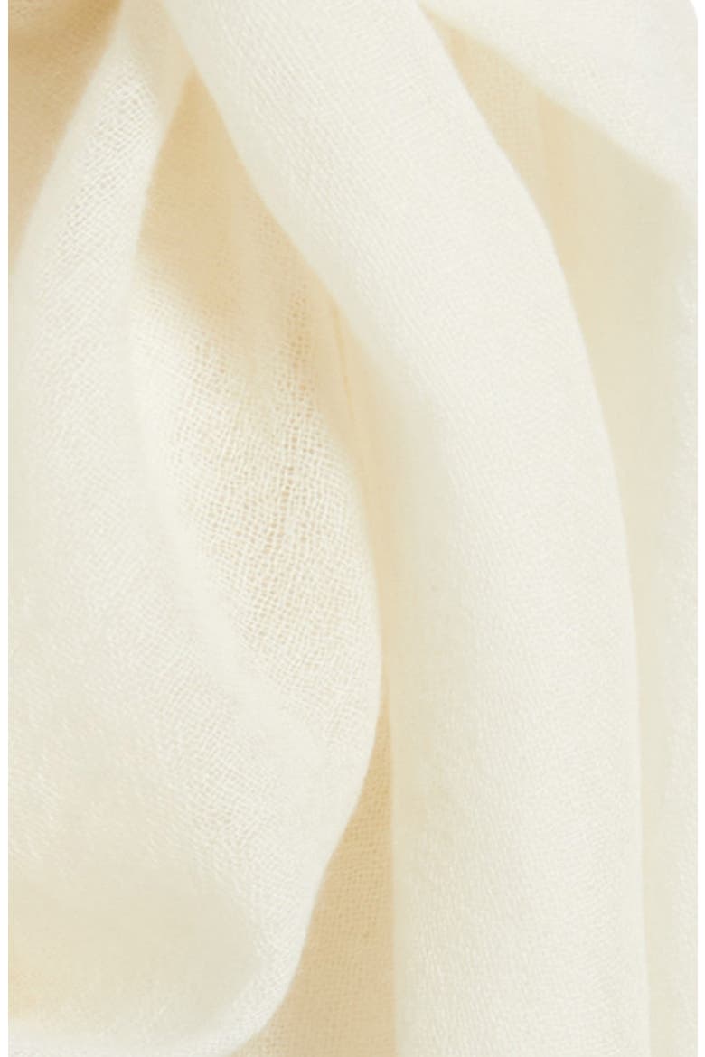 Textured Cashmere Scarf, Alternate, color, IVORY TOFU
