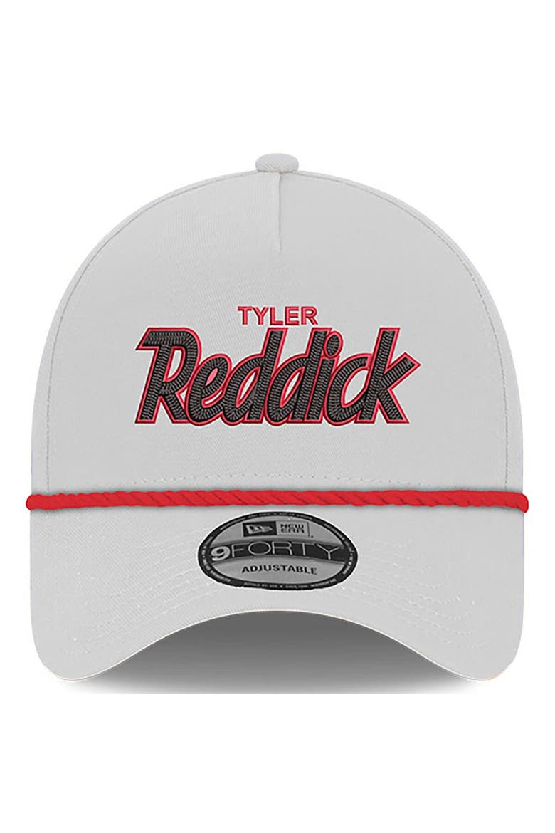 Men's New Era White Tyler Reddick  9FORTY A-Frame Chain Script Adjustable Hat, Alternate, color, White
