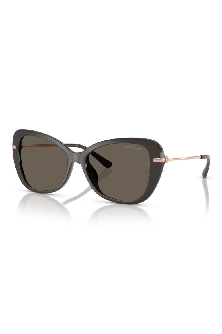 56mm Butterfly Sunglasses, Alternate, color, GREY