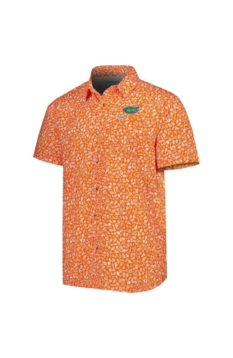 Columbia Men's Columbia Orange Florida Gators Super Slack Tide Omni-Shade Team Button-Up Shirt, Alternate, color, 