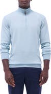 Bugatchi Quarter Zip Cotton & Cashmere Pullover