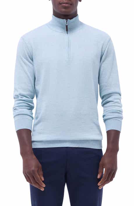 Quarter Zip Cotton & Cashmere Pullover