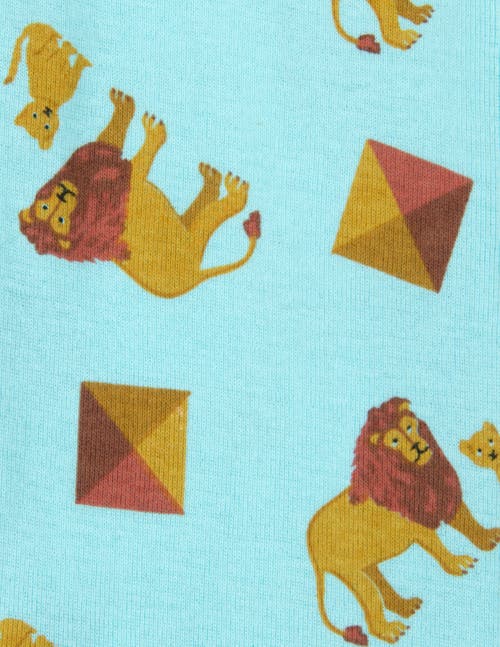 Leveret Footed Printed Cotton Pajamas, Animal, Holiday & Fun Prints In Blue