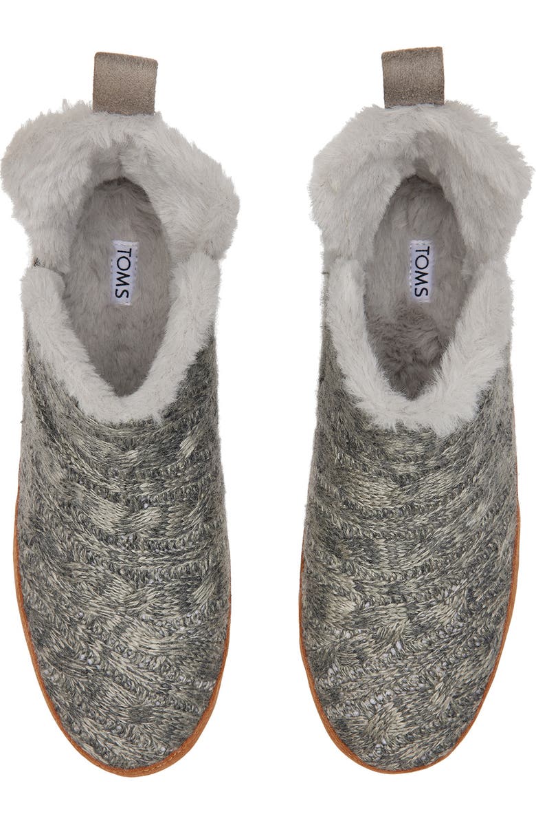 TOMS Lola Faux Shearling Knit Slipper, Alternate, color,