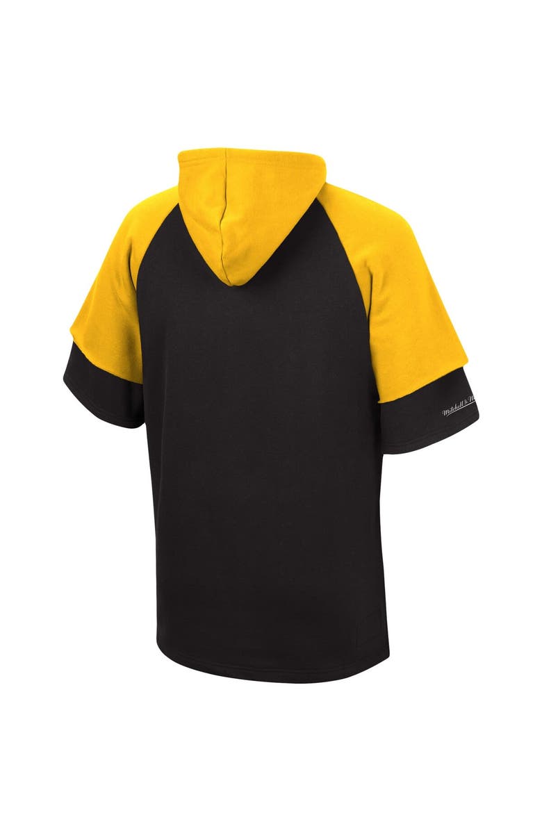 Mitchell & Ness Men's Mitchell & Ness Black Pittsburgh Steelers Home Advantage Raglan Short Sleeve Pullover Hoodie, Alternate, color,