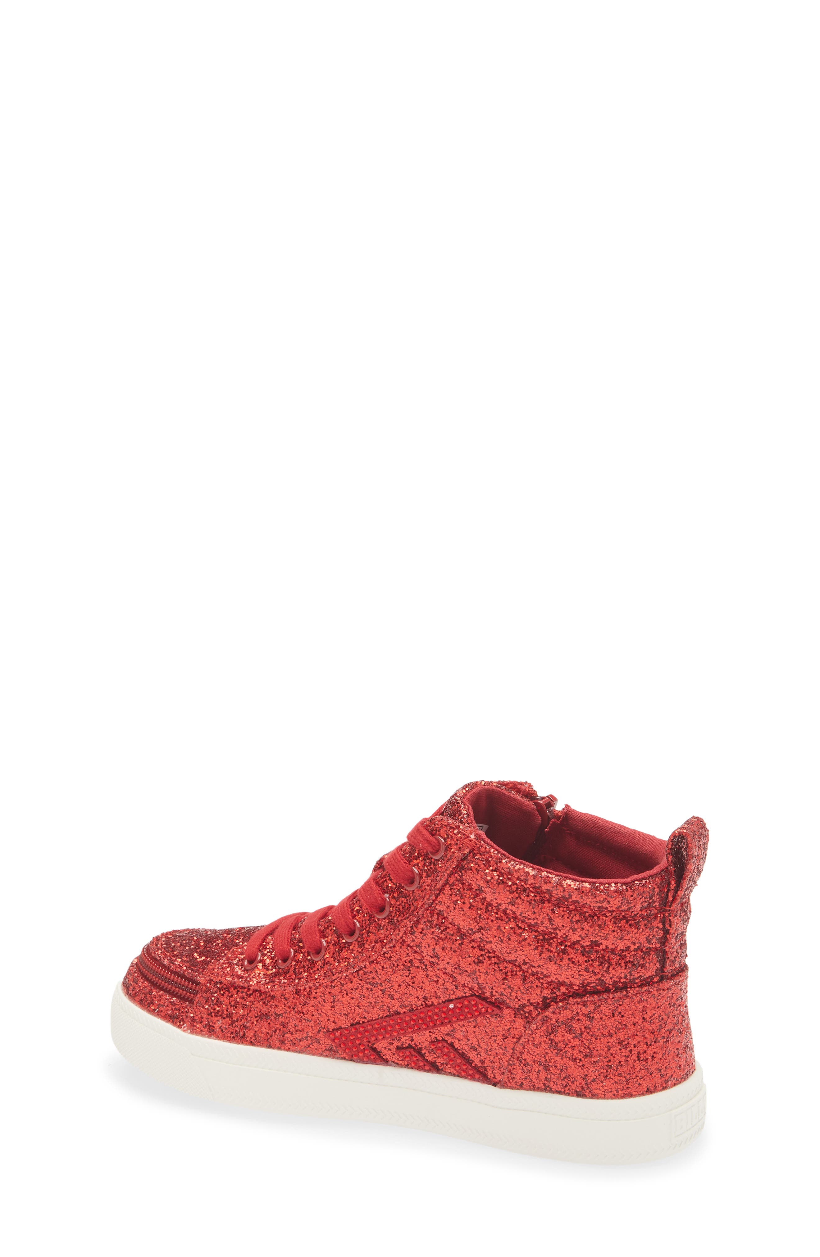 BILLY Footwear x Wicked Kids' Glitz High Top Sneaker, Alternate, color, Ruby Red Glitz