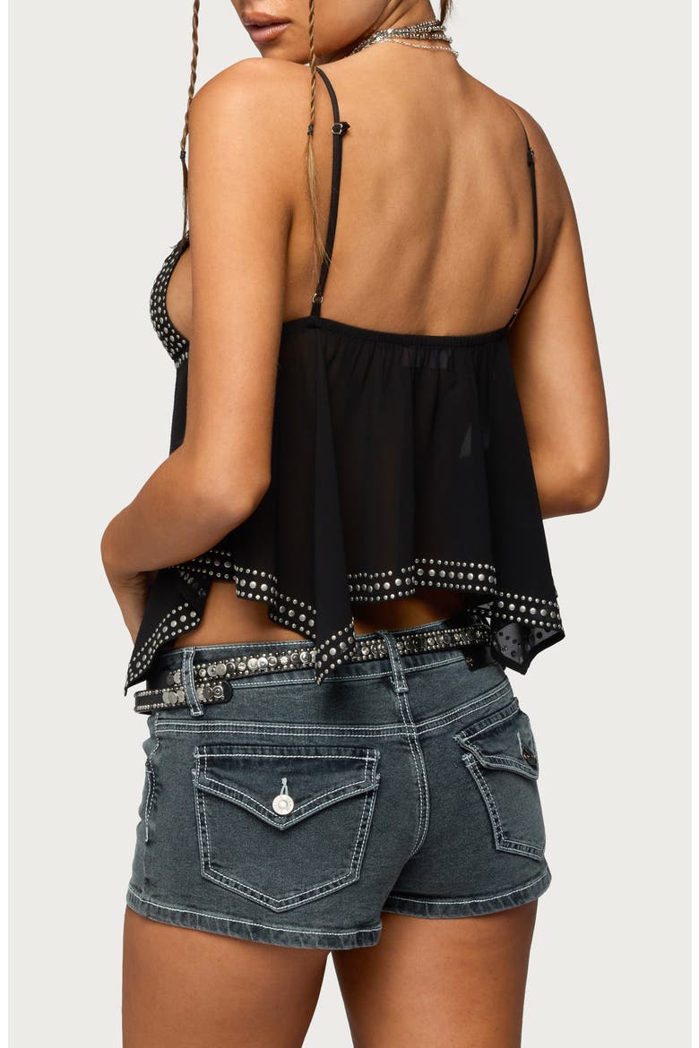 Studded Camisole, Alternate, color, BLACK